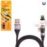 Фото автозапчасти кабель магнітний шарнірний USB - Lightning 3А, 1m, black (швидка зарядка / передача даних) Voin VL-6601L BK (фото 1)