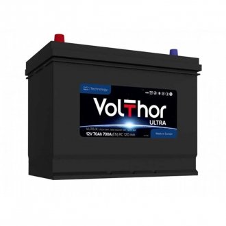 Автомобільний акумулятор Ultra VU70JX 70Ah +L EN700A 12V (57024 SMF) Volthor 6571