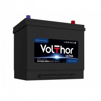 Автомобільний акумулятор Ultra VU65J 65Ah +R EN650A 12V (56568 SMF) Volthor 6580