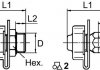 Фото автозапчастини тестовий роз'єм (M22x1,5, зовнішній, M16x1,5, зовнішній, з гумовою кришкою) Wabco 4637031250 (фото 1)