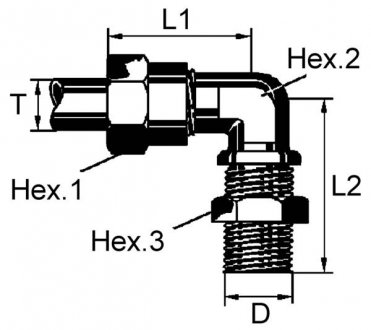 Фото автозапчасти штуцер Г-образный М22X1.5-D15 Wabco 8938300420