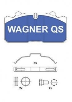Комплект тормозных колодок, дисковый тормоз WAGNER 2908804950 (фото 1)