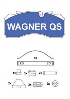 Комплект тормозных колодок, дисковый тормоз WAGNER 2909304950 (фото 1)