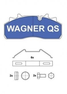 Комплект тормозных колодок, дисковый тормоз WAGNER 2915904950 (фото 1)