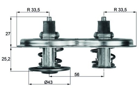 Фото автозапчасти termostat 83C SC.4/P/G/R/T 96r-06r- z uszcz. WAHLER 0404000002