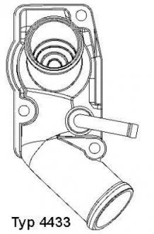 Термостат Opel Astra G/Zafira A 2.0DTI/2.2DTI 99-11 (92°C) WAHLER 4433.92D