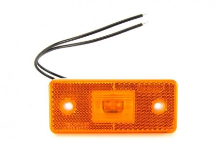Габаритный фонарь левая/правая, оранжевый, LED, высота 46мм; ширина 116мм, поверхность, длина кабеля 220, без подвеса, 12/24В (с кабелем) WAS 101P W17D (фото 1)