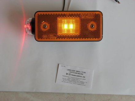 Фото автозапчасти подвесной правый габаритный фонарь, LED, оранжевый с задним габаритным огнем 24В WAS 121PK W22 24V