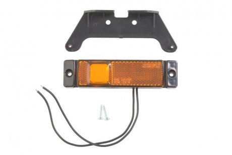 Габаритный фонарь левая/правая, оранжевый, LED, высота 32 мм; ширина 130 мм; глубина 20 мм, подвесной, длина кабеля 210, с подвесом, 12/24В (тип: неоновый) WAS 1229 W45N