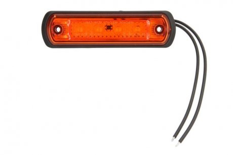 Габаритний ліхтар лівий/правий, оранжевий, світлодіодний, висота 31 мм; ширина 110 мм; глибина 13мм, поверхня, довжина кабелю 220, 12/24В WAS 1338 W189