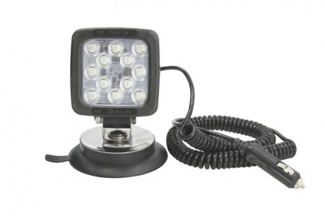 Фото автозапчастини лампа робоча (LED, 12/24V, 17W, 1750lm, к-ть діодів: 12, довжина: 101мм, висота: 101мм, глибина: 60мм, магнітний; зі спіральним кабелем 3м; з вимикачем; з вилкою) WAS 692.3 W82 (фото 1)