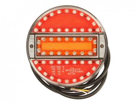 Фото автозапчастини плафон заднього ліхтаря (LED, 12/24V, з покажчиком повороту, зі стоп-сигналом, габаритним світлом, круглий) WAS 732 W91