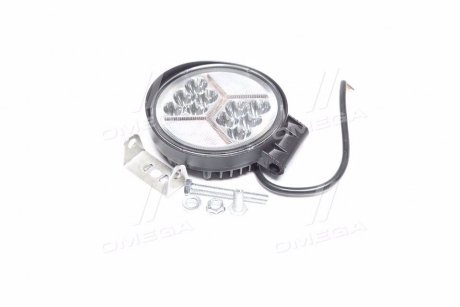 Фото автозапчастини фара LED кругл. 30W (10*3W) 128*110*40мм, широкий промінь 12/24V 6000К (Руслан-Комплект) Wassa (Руслан-Комплект) ФГ-304VC