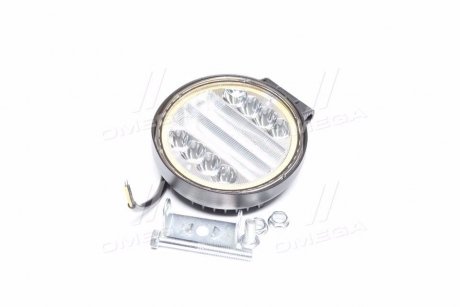 Фара LED кругл. 24W (8*3W), 128*110*40мм, широкий луч 12/24V 6000К (Руслан-Комплект) Wassa (Руслан-Комплект) ФГ-304Х