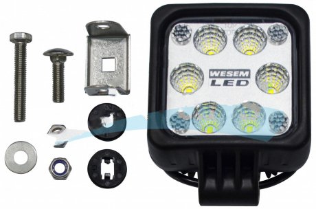 Фото автозапчасти фонарь габаритный рабочий 12-24V 100x100mm 1500LM WESEM 970-LED1F.47400.50