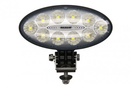 Фото автозапчастини лампа робоча (LED, 11/30V, 70W, 5500lm, кількість LED: 10, H: 87mm, W: 176mm, D: 86mm, розсіяне світло; з роз'ємом Deutsch) WESEM CRV1D.55914.00