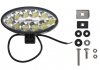 Фото автозапчастини світильник робочий (LED, 12/24V, 35W, 4000lm, кількість діодів: 10, довжина: 176 мм, висота: 87 мм, глибина: 86 мм, сфокусоване світло; з кабелем 0,5 м) WESEM CRV1N.53601.00 (фото 1)