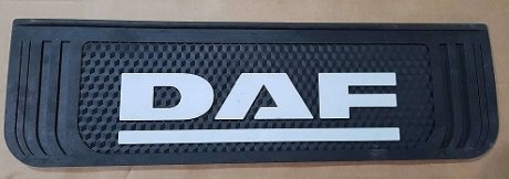 Фото автозапчасти брызговик с надписью DAF 190x650mm Черный выпуклый 3D 1шт WINGMAX DF-097