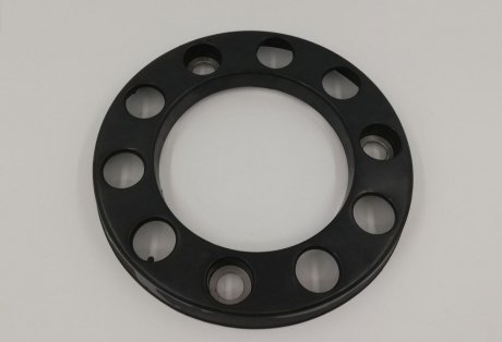 Колпак универсальный колёсный пластик 10 отверстий черный (3-точки крепления) WINGMAX UN028-063