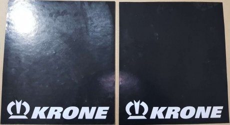 Фото автозапчасти брызговик с надписью KRONE 450x400 (комплект 2шт) L/P WINGMAX UN420-034