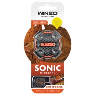 Освіжувач повітря Sonic, мембранний на дефлектор - Anti Tobacco (18шт./ящ.) WINSO 531150
