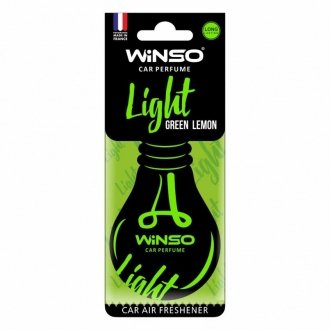 Фото автозапчастини освіжувач повітря Light, целюлозний ароматизатор, Green Lemon,(50шт/ящ.) WINSO 532980