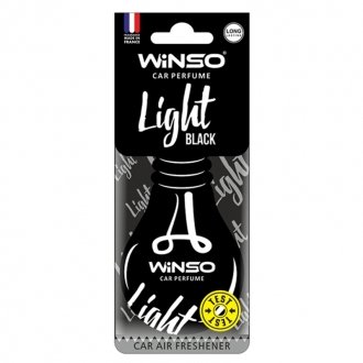 Освіжувач повітря Light, целюлозний ароматизатор, Black,(50шт/ящ.) WINSO 532990