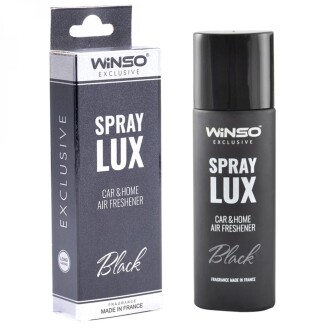 Фото автозапчастини освіжувач повітря в ексклюзивній упаковці Spray Lux Exclusive 55 мл. - Black, (20шт./уп.) WINSO 533751