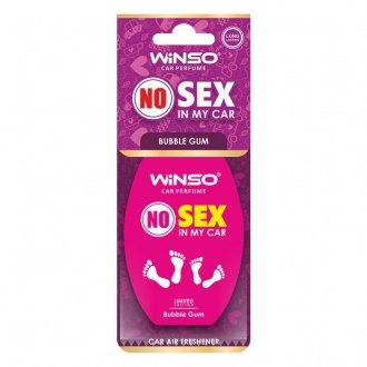 Освіжувач повітря NO Sex in My Car, целюлозний ароматизатор, APPLE CANNAMON (50шт/ящ.) WINSO 535830