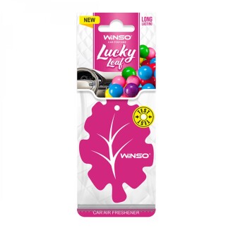 Фото автозапчастини освіжувач повітря Lucky Leaf, целюлозний ароматизатор, Bubble Gum (50шт/ящ.) WINSO 537880