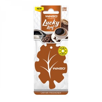 Фото автозапчастини освіжувач повітря Lucky Leaf, целюлозний ароматизатор, Coffee (50шт/ящ.) WINSO 537900