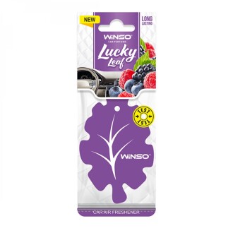 Фото автозапчастини освіжувач повітря Lucky Leaf, целюлозний ароматизатор, Wildberry (50шт/ящ.) WINSO 537980