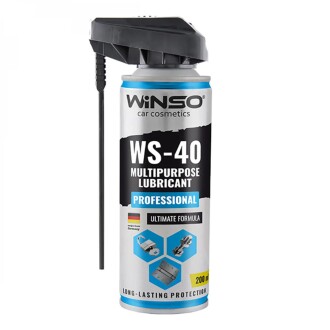 Фото автозапчастини мастило багатоф. проникне аер. WS-40 Professional Multipurpose Lubricant (WD-40) 200мл (24) WINSO 830200