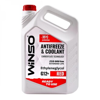 Фото автозапчастини antifreeze & coolant red g12+ антифриз -35с 0,9kg (15шт/ящ) WINSO WS82448