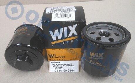 Фото автозапчасти filtr ol.Audi 2,VW Golf 3,4,5,6,Caddy 2,3 benz WIX WIX FILTERS 0101000104