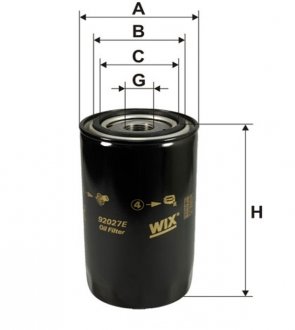 Масляный фильтр, наружный, наружный диаметр: 95, NEW HOLLAND TM; VOLVO F10, F12, F6, FH12, FL4, N10, N12 12.0D-9.6D 01.73- WIX FILTERS 92027E