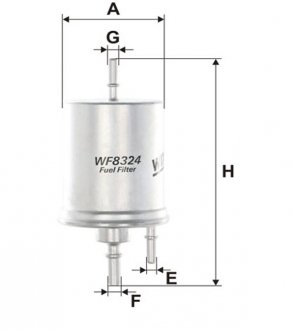 Топливный фильтр AUDI A4 B6, A4 B7, A6 C6 1.8-4.2 11.00-03.09 WIX FILTERS WF8324 (фото 1)