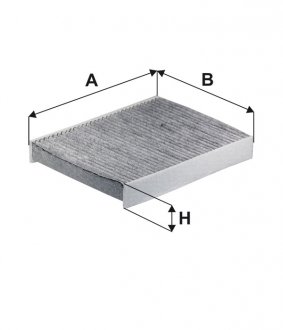 Фото автозапчастини фільтр салону із елементами активованого вугілля VOLVO V40; FORD C-MAX II, FOCUS III, GRAND C-MAX, GT, KUGA II, TOURNEO CONNECT V408 NADWOZIE WIELKO, TRANSIT CONNECT 1.0-Electric 06.03- WIX FILTERS WP2097