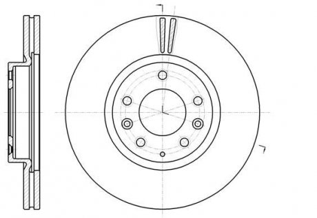 Диск тормозной передний (кратно 2) (пр-во Remsa) Mazda 6 II WOKING D61235.10 (фото 1)