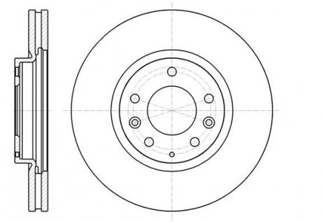 Диск тормозной передний (кратно 2) (Remsa) Mazda CX-7 I CX-9 I WOKING D61236.10