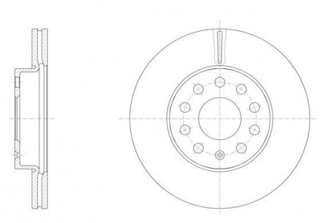 Гальмівний диск (передній) AUDI A3/SEAT LEON/SKODA OCTAVIA /VW GOLF VII 1.2-2.0 13- WOKING D61586.10 (фото 1)