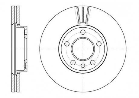 Диск тормозной передний (кратно 2) (пр-во Remsa) MB Sprinter II / VW T5 T6 Touar WOKING D6708.10 (фото 1)