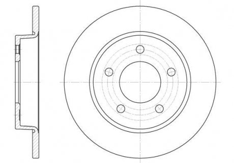 Диск тормозной задний (кратно 2) (пр-во Remsa) Mazda 3 I II 1,3-2,0i WOKING D6906.00 (фото 1)
