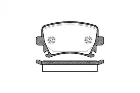 Гальмівні колодки задні Caddy III/Golf V/Audi A4 03- P11313.00 WOKING P1131300 (фото 1)