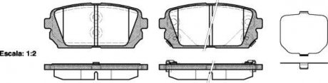 Колодки тормозные диск. задн. (пр-во Remsa) Hyundai ix35, Kia Carens III WOKING P12033.02 (фото 1)