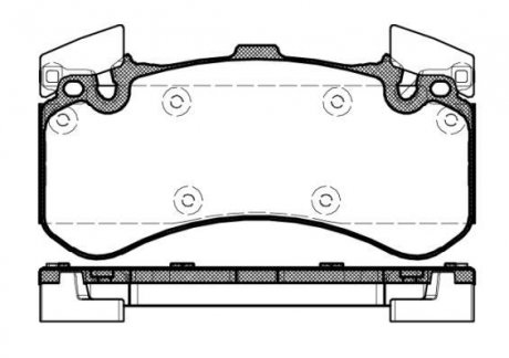 Колодки тормозные диск. перед. (пр-во Remsa) Audi A4 A5 A6 A7 A8 17> WOKING P1563300 (фото 1)