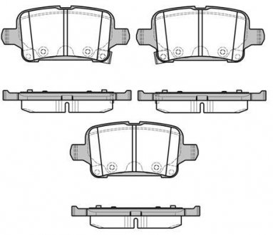 Гальмівні колодки задні Opel Astra K 15- WOKING P17283.02