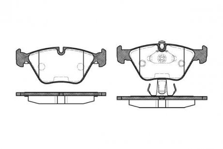 Фото автозапчастини гальмівні колодки перед. BMW 5 (E39) 2.0-3.5i 95-03 WOKING P3703.25