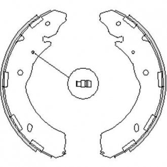 Фото автозапчастини колодки тормозные бараб. задн. (Remsa) Subaru Legasy Outback 09> / Mitsubishi L200 05> 15> WOKING Z4236.00