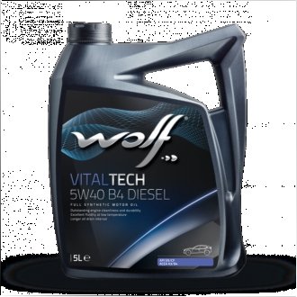 Фото автозапчастини vitaltech 5w40 b4 diesel 5lx4 acea: a3/b4-12 ▪ api: sn/cf ▪ bmw: longlife-01 ▪ mb: 226.5 ▪ mb: 229.3 ▪ opel: gm-ll-b-025 ▪ porsche: a40 ▪ psa: b71 2296 ▪ renault: rn 0700 ▪ renault: rn 0710 ▪ vw: 502 00 ▪ vw: 505 00 Wolf 1042635